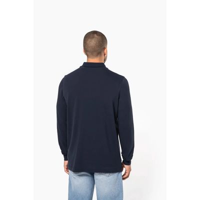Polo piqué manga larga 100% algodón