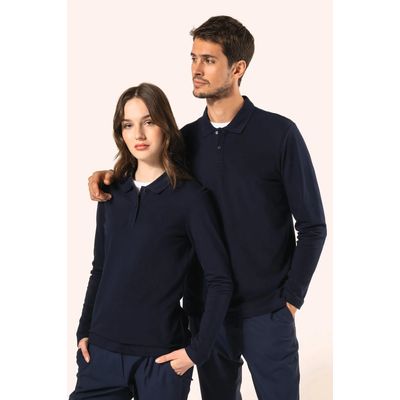 Polo manga larga mujer corte recto