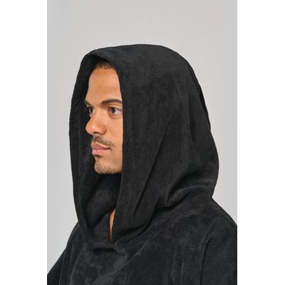 Poncho toalla con capucha unisex Black S/M