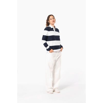 Polo a rayas unisex Manga Larga