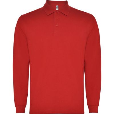 Polo Manga Larga con Cuello y Puños Acanalados Rojo 2Xl