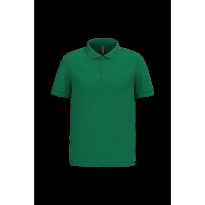Polo piqué manga corta de algodón Kelly Green M