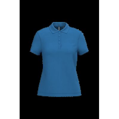 Polo piqué de manga corta de mujer Light Royal Blue 3Xl