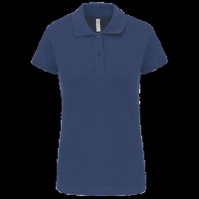 Polo algodón manga corta mujer Deep Blue M