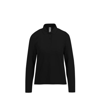 Polo manga larga mujer Black Xs