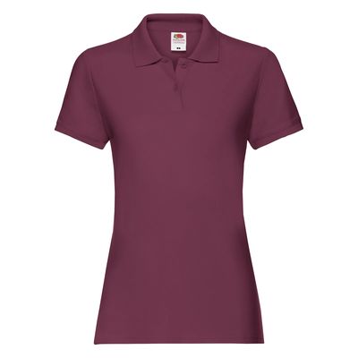 Polo premium mujer algodón Burgundy Xxl
