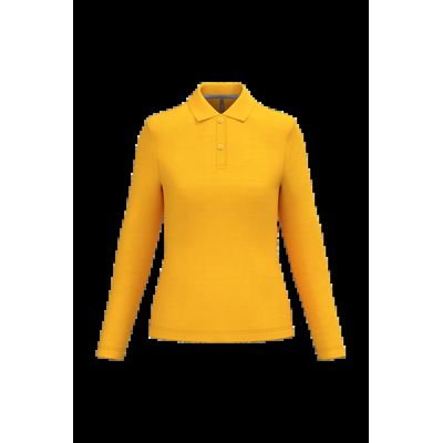 Polo manga larga mujer algodón lavable Yellow Xl
