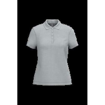 Polo piqué de manga corta de mujer Snow Grey L
