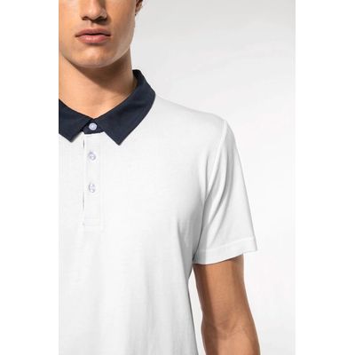 Polo bicolor hombre algodón