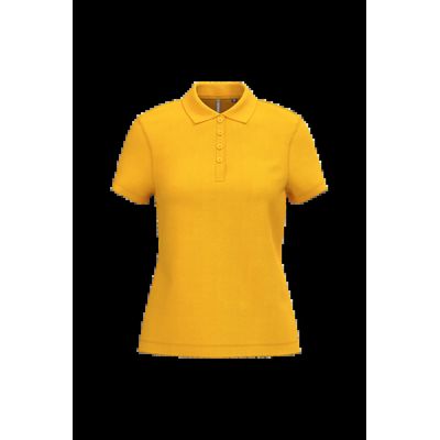 Polo piqué de manga corta de mujer Yellow M
