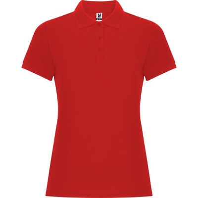 Polo mujer manga corta entallado Rojo Xl