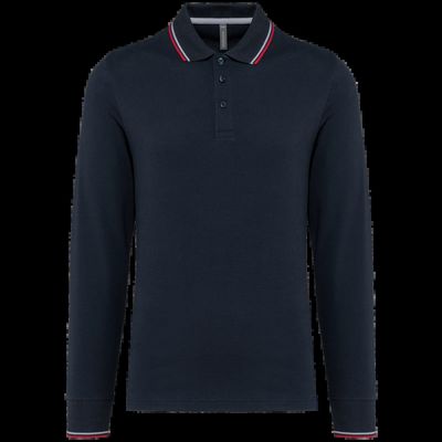 Polo ajustado manga larga hombre Navy / Red / White S