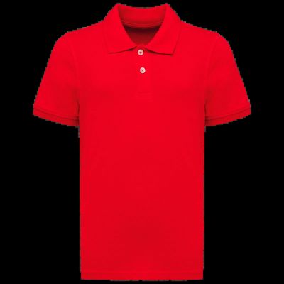 Polo algodón orgánico infantil Red 12/14 Ans