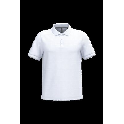 Polo de algodón manga corta para hombre White M