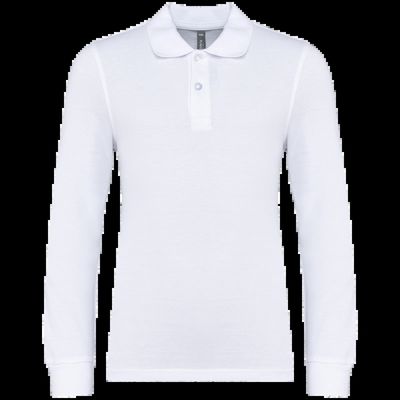 Polo manga larga infantil algodón White 12/14 Ans