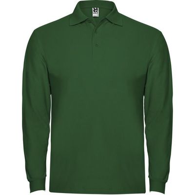 Polo Manga Larga con Puños Verde Botella M