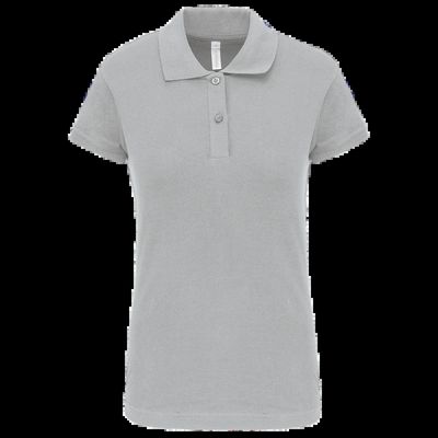 Polo algodón manga corta mujer Snow Grey S