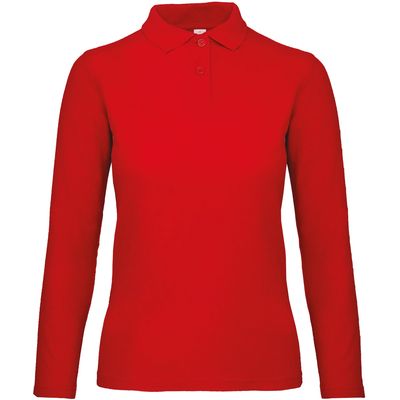 Polo manga larga mujer punto piqué Red Xs