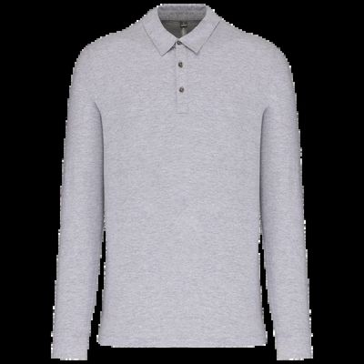 Polo jersey Manga larga para hombre Oxford Grey L