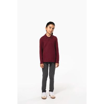 Polo manga larga infantil algodón