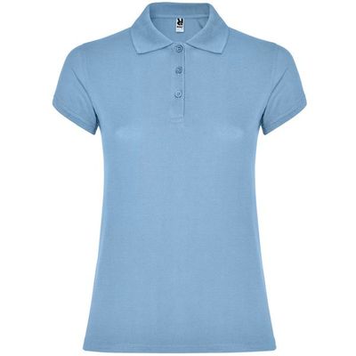 Polo Manga Corta Mujer Colores Celeste L