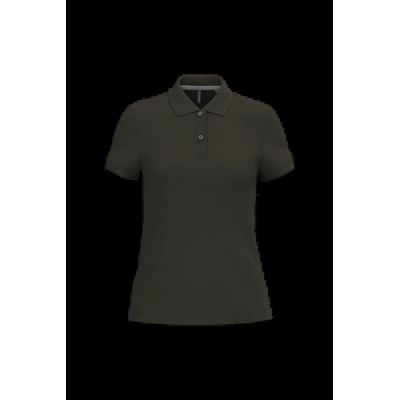 Polo manga corta mujer algodón Dark Khaki M