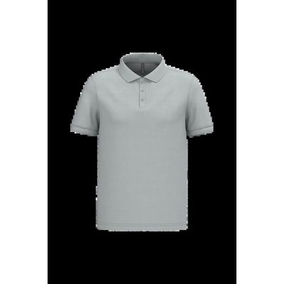 Polo piqué manga corta de algodón Snow Grey S