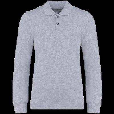 Polo manga larga infantil algodón Oxford Grey 8/10 Ans