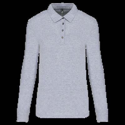 Polo jersey manga larga mujer Oxford Grey S