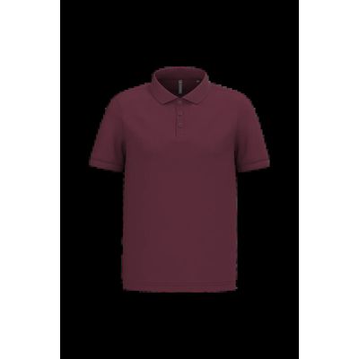 Polo piqué manga corta de algodón Wine M
