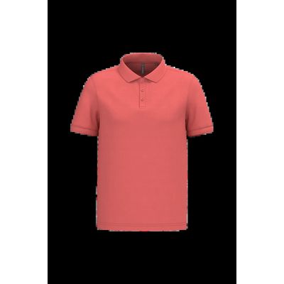 Polo piqué manga corta de algodón True Coral 3Xl