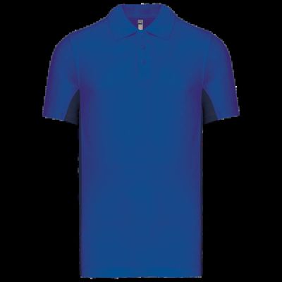 Polo manga bicolor hombre Royal Blue / Navy S