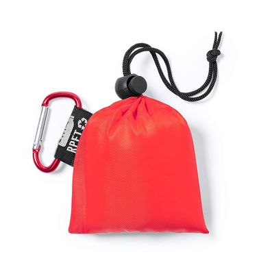 Poncho Sostenible Adulto con Funda Roj