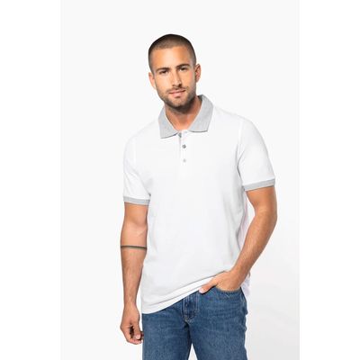 Polo bicolor hombre