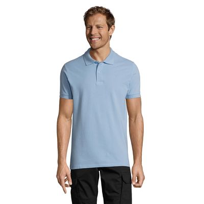 Polo Piqué Manga Corta Hombre Azul Cielo Xxl