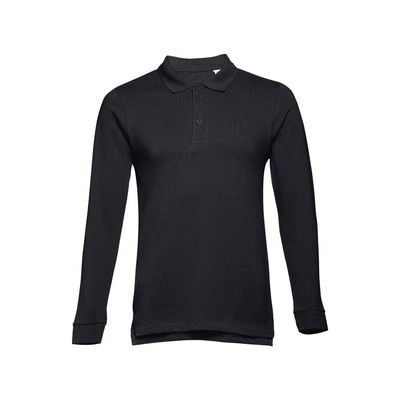 Polo Algodón Manga Larga Unisex Negro L