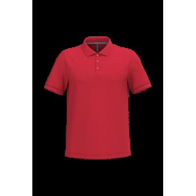 Polo de algodón manga corta para hombre Red M