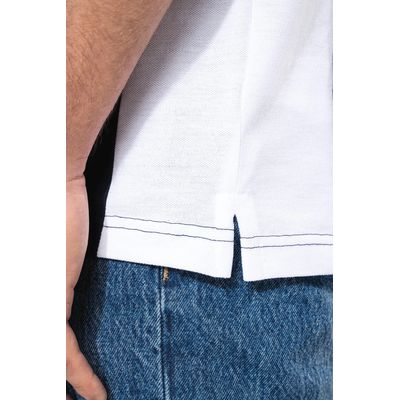 Polo manga bicolor hombre