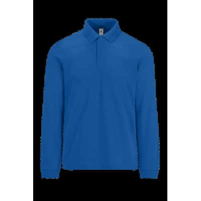 Polo manga larga hombre básico Royal Blue 3Xl