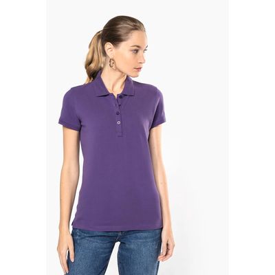 Polo piqué de manga corta de mujer