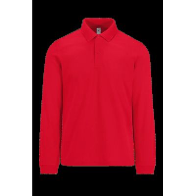 Polo manga larga hombre básico Red Xxl