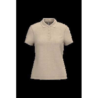 Polo piqué de manga corta de mujer Light Sand Xxl