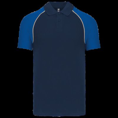 Polo baseball manga corta Navy / Royal Blue Xl