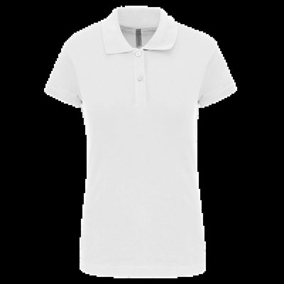 Polo algodón manga corta mujer White S