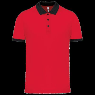 Polo entallado y estilo moderno Red / Black Xl