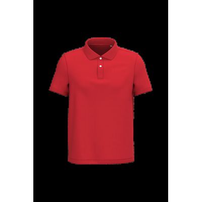 Polo algodón orgánico para hombre Poppy Red S