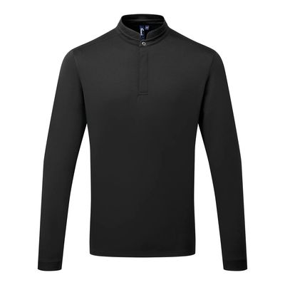 Polo cuello mao y espalda de tejido Coolchecker Black Xs