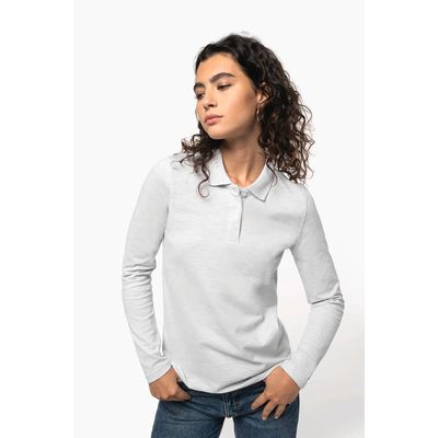 Polo manga larga mujer algodón lavable
