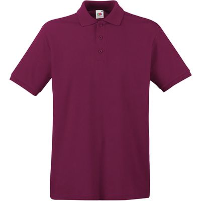 Polo Premium 100% algodón piqué Burgundy Xl