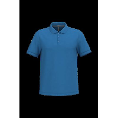 Polo de algodón manga corta para hombre Light Royal Blue 3Xl